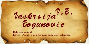 Vaskrsija Bogunović vizit kartica